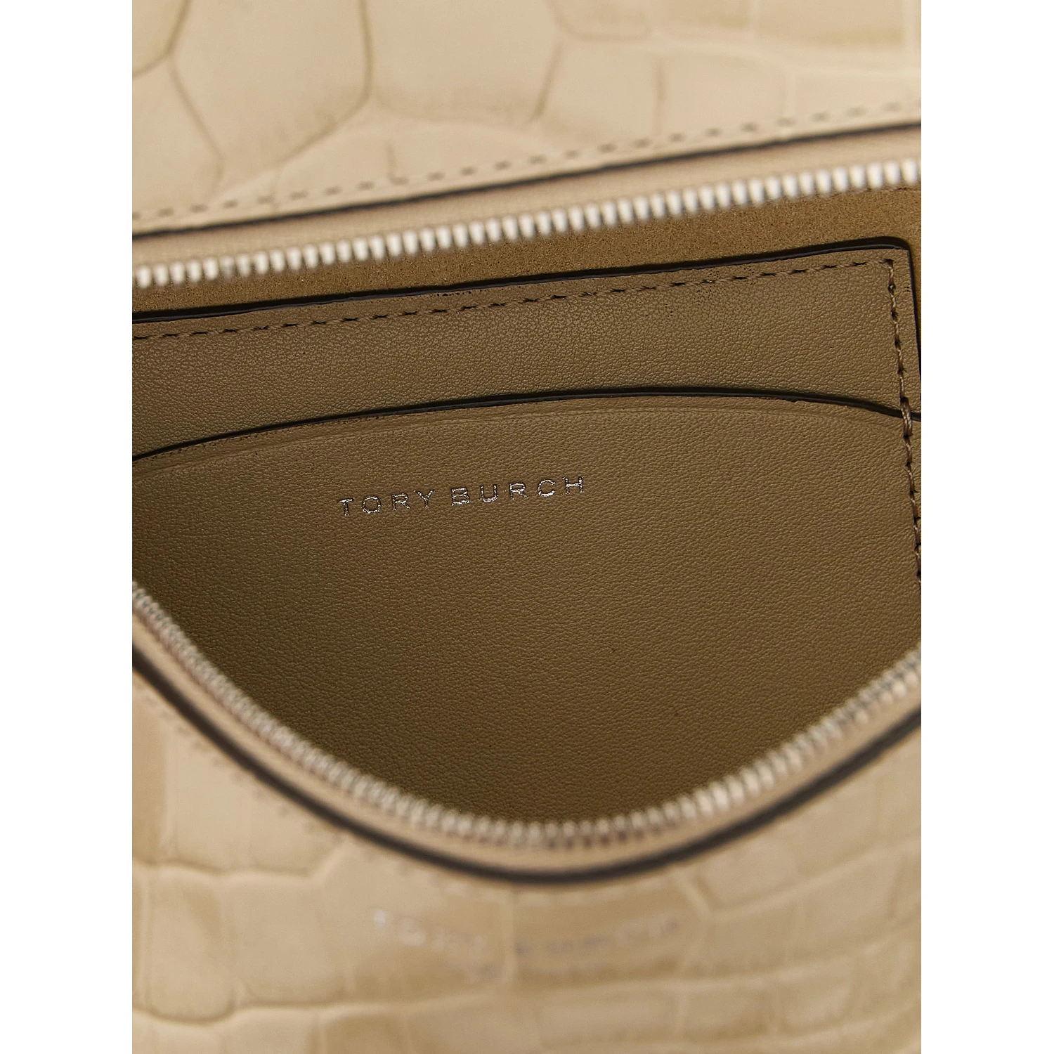 Beige Cowhide Shoulder Bag