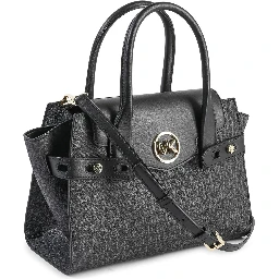 Black Pvc Satchel Bag