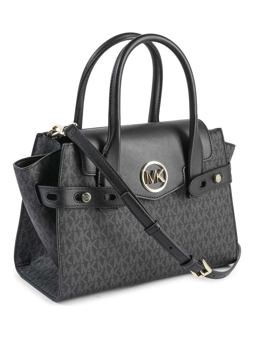 Black Pvc Satchel Bag