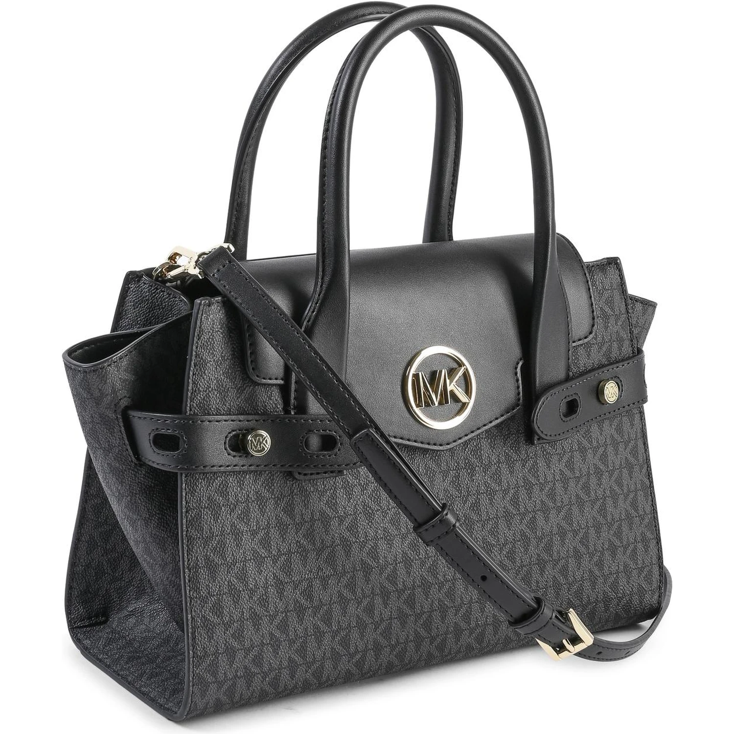 Black Pvc Satchel Bag