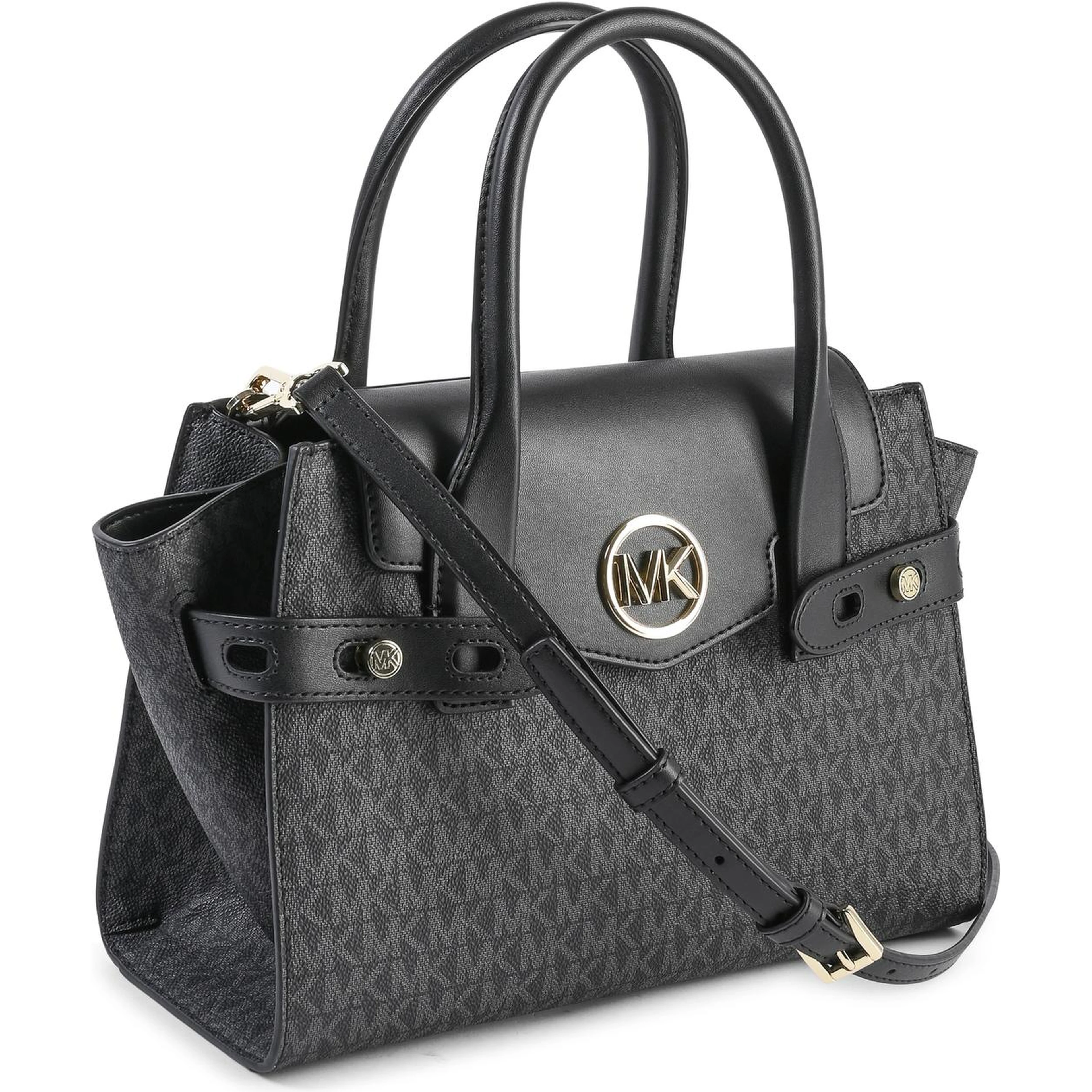 Black Pvc Satchel Bag
