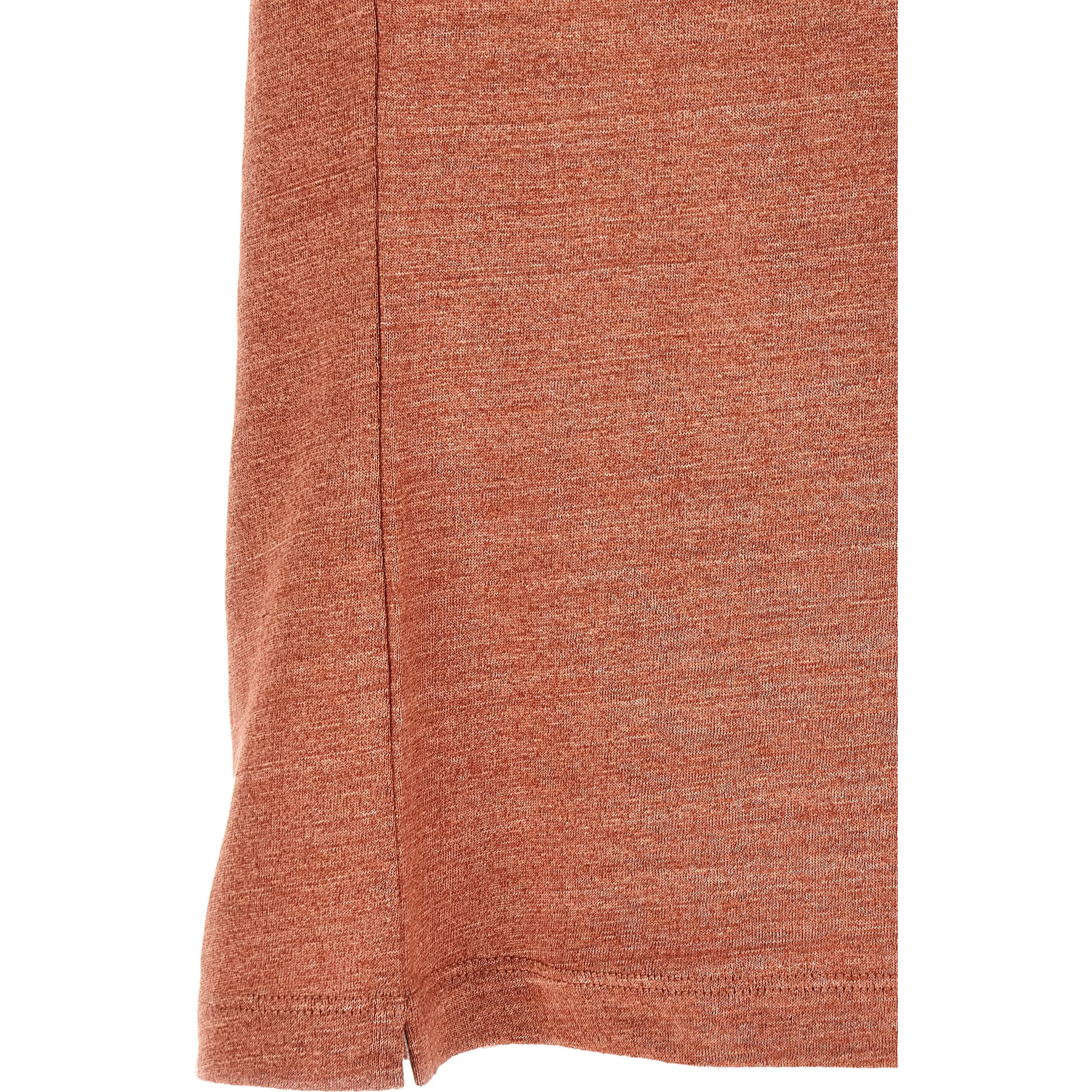 Orange Linen Polo Shirt