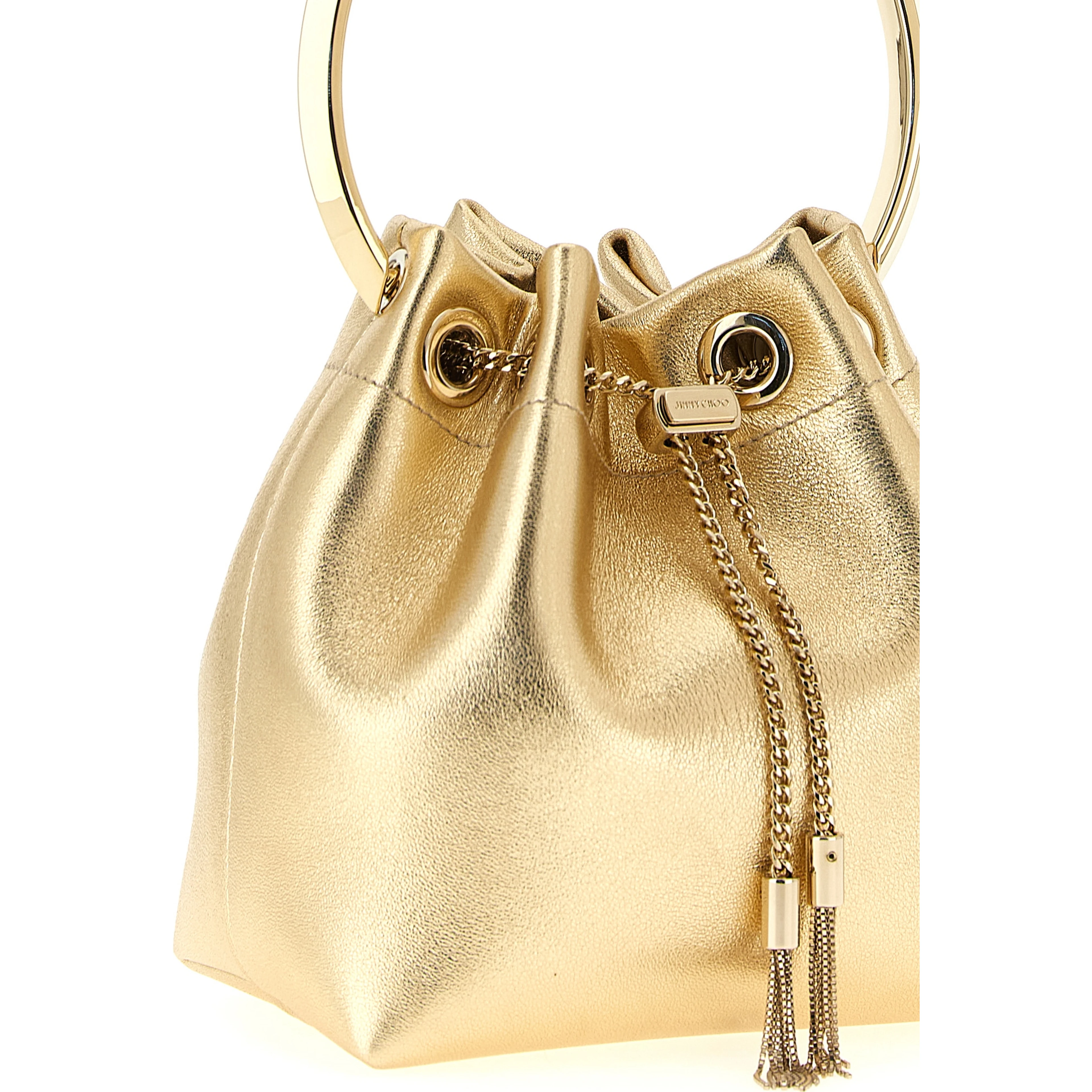 Gold Lamb Leather Handbag