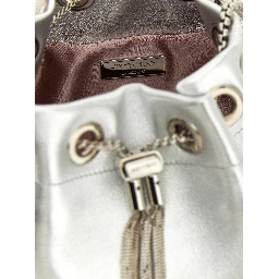 Silver Lamb Leather Handbag