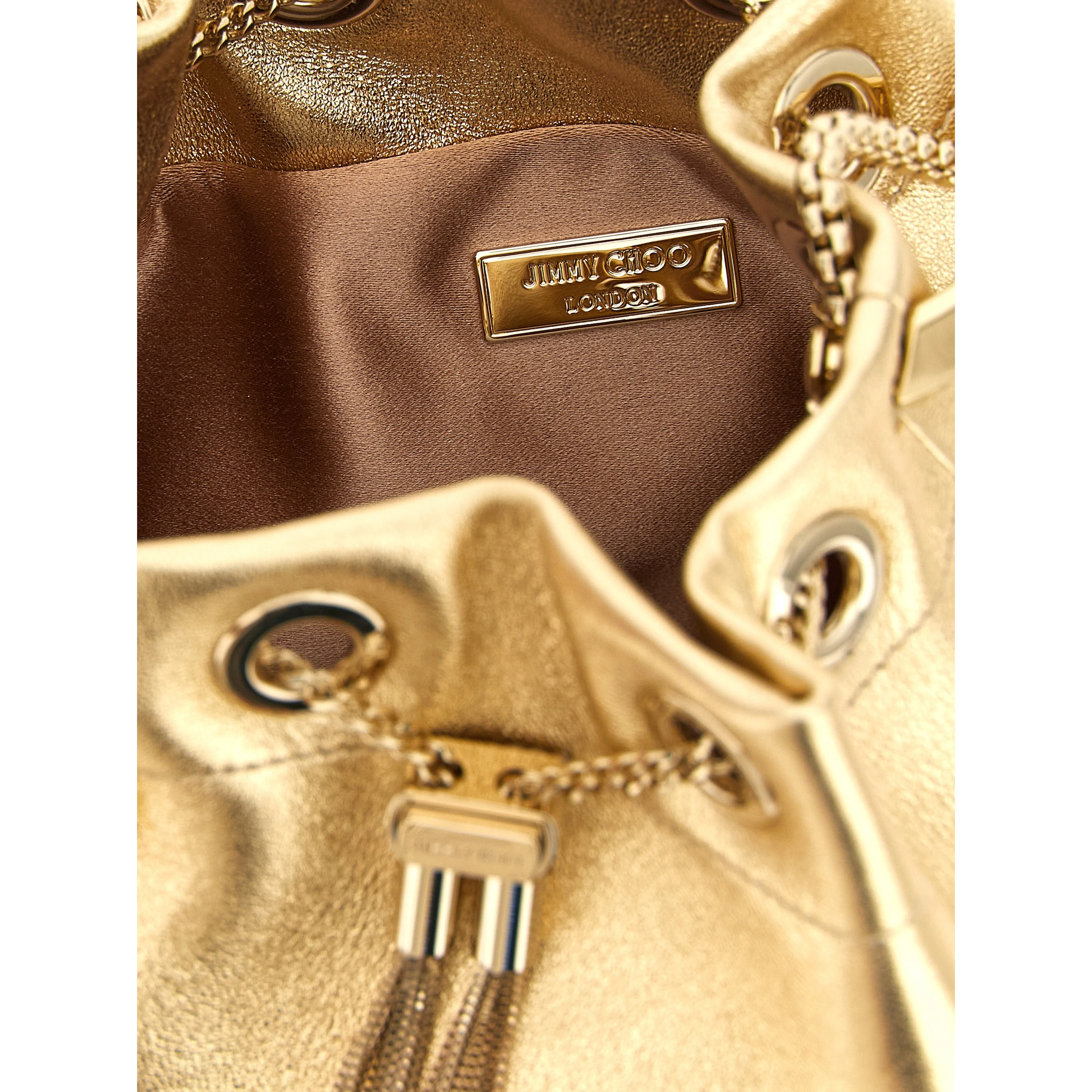 Gold Lamb Leather Handbag