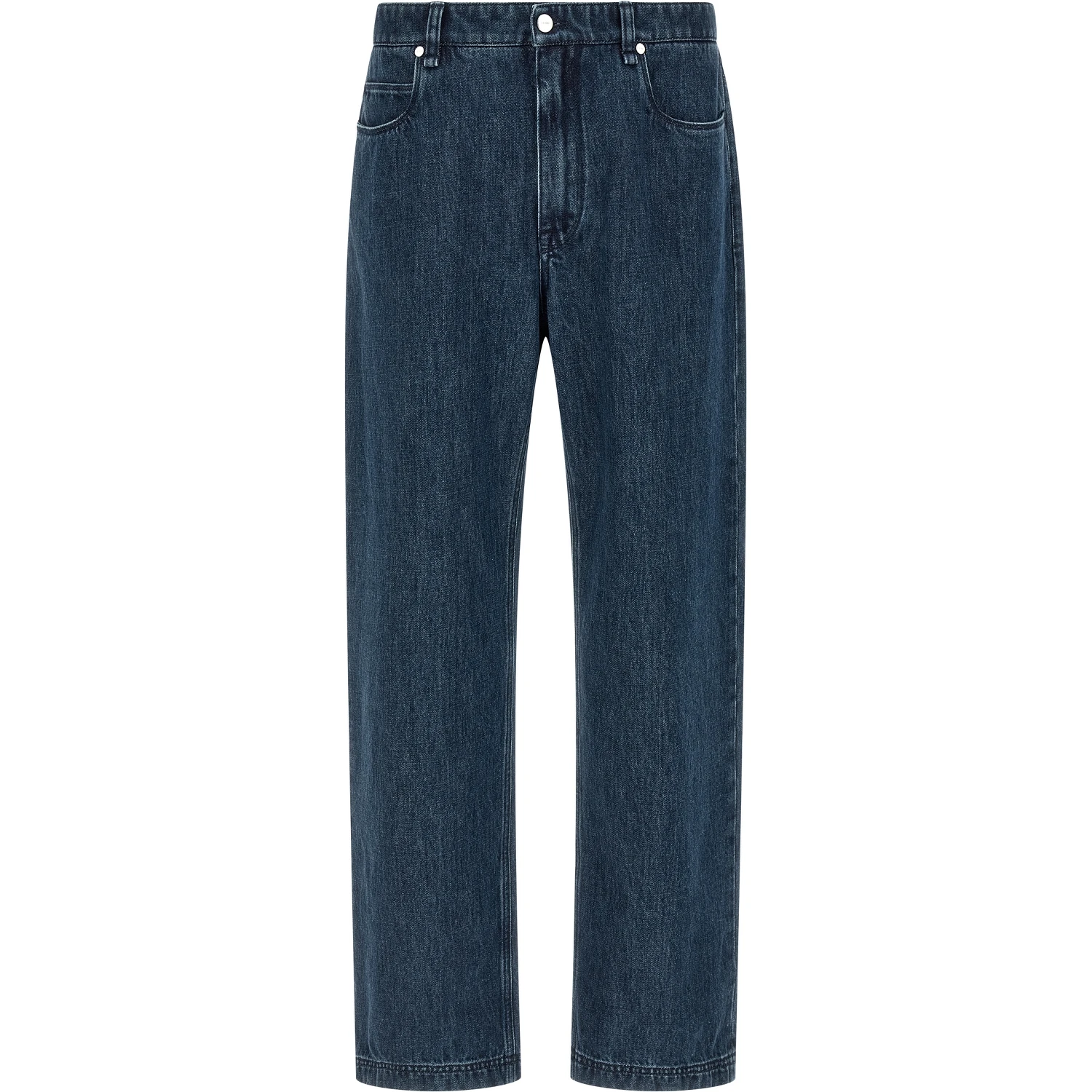 Blue Cotton Flared Jeans