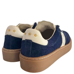 Blue Suede Men Sneakers