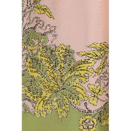 Multicolor Silk Casual Pants