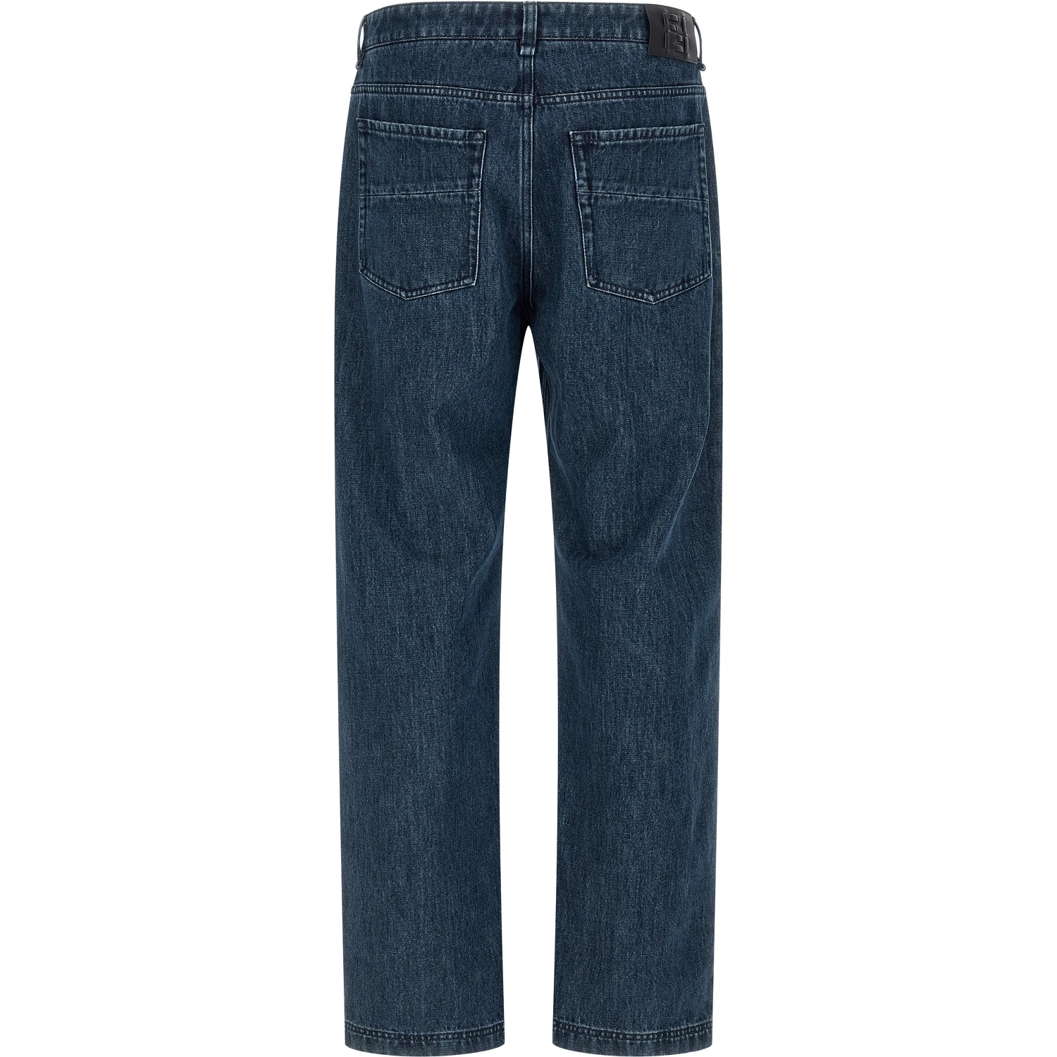 Blue Cotton Flared Jeans