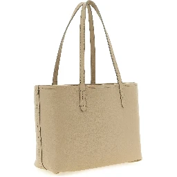 Beige Calfskin Tote Bag