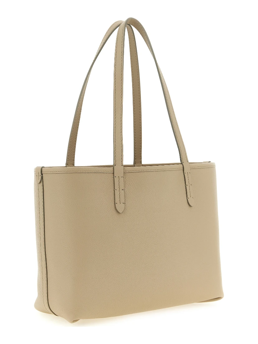 Beige Calfskin Tote Bag