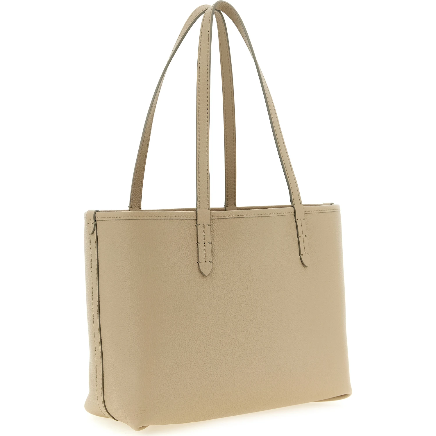 Beige Calfskin Tote Bag