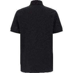 Black Cotton Polo Shirt