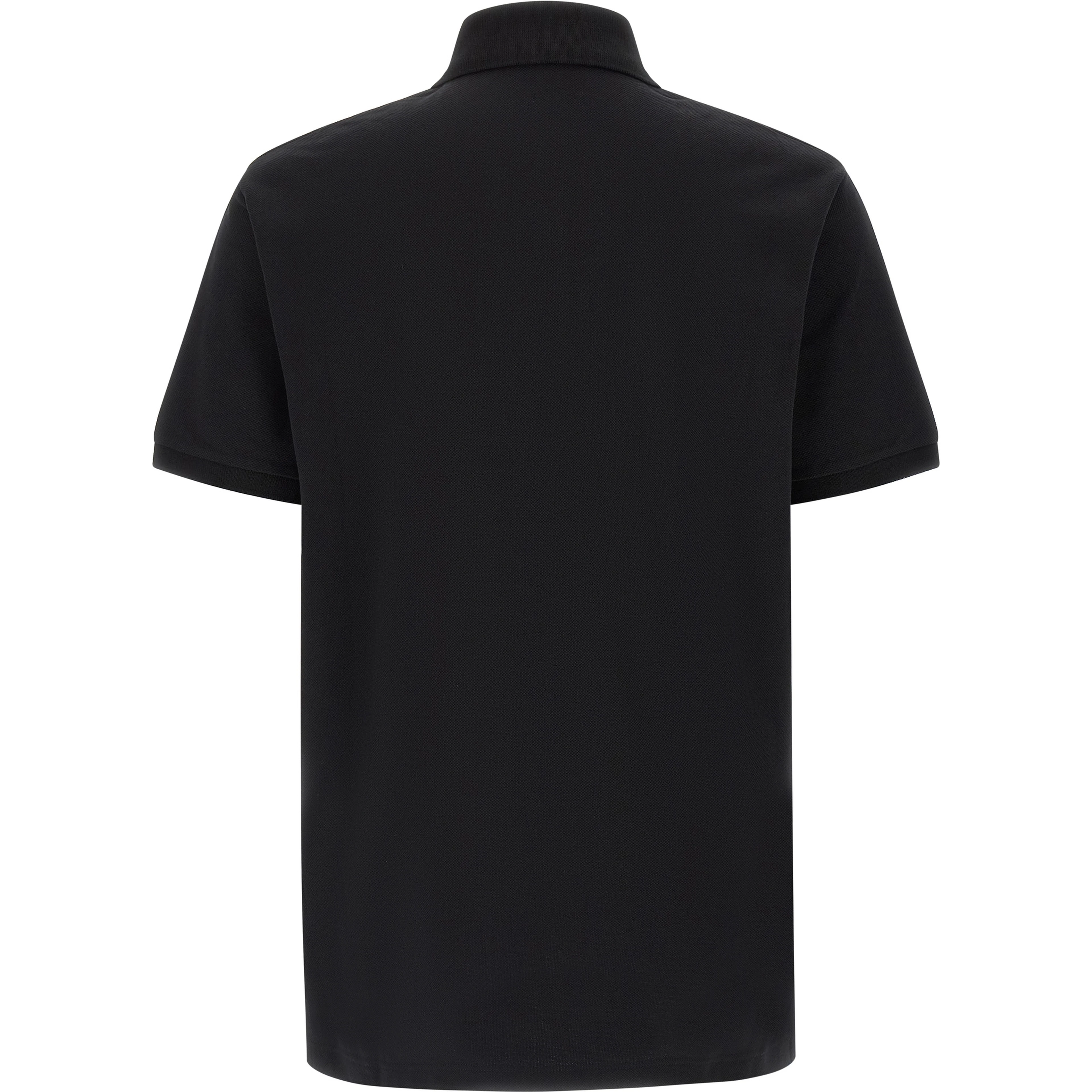Black Cotton Polo Shirt
