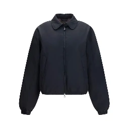 Black Cotton Full-Length Jacket