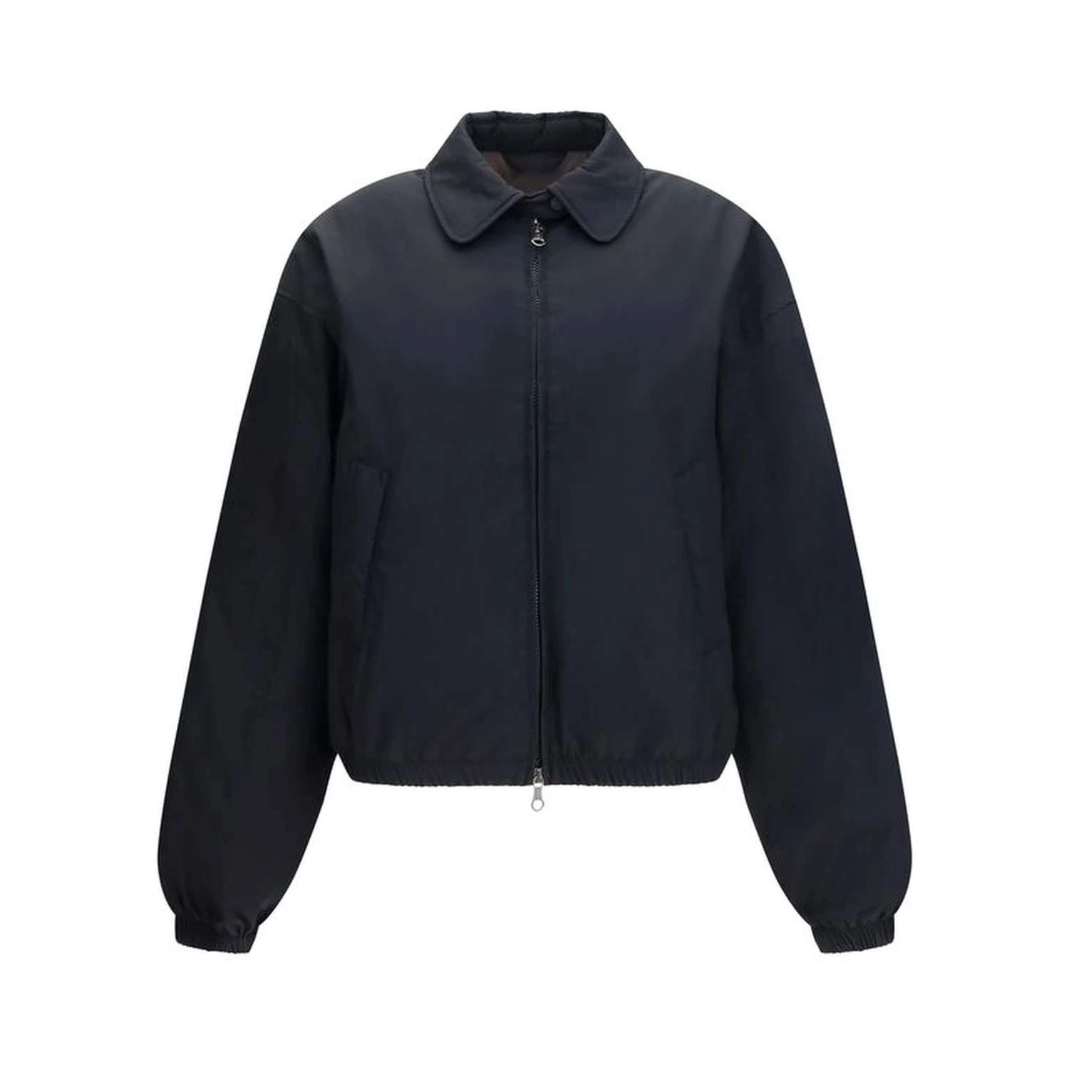 Black Cotton Full-Length Jacket