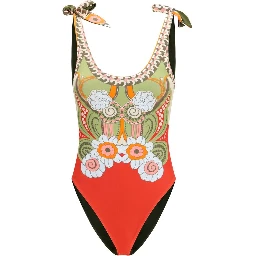 Multicolor Polyamide One-Piece Swimsuit