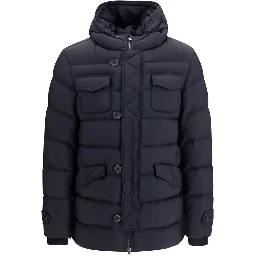 Black Polyester Full-Length Jacket