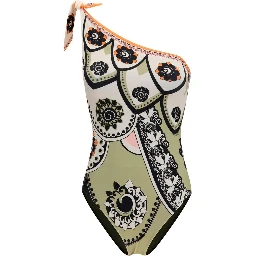 Multicolor Polyamide One-Piece Swimsuit