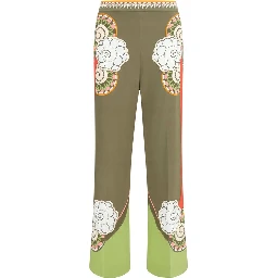 Multicolor Viscose Casual Pants