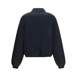 Black Cotton Full-Length Jacket