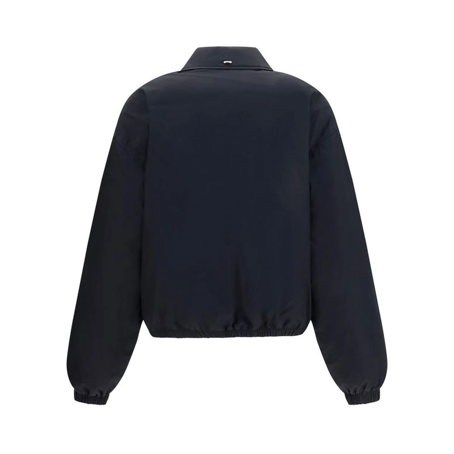 Black Cotton Full-Length Jacket