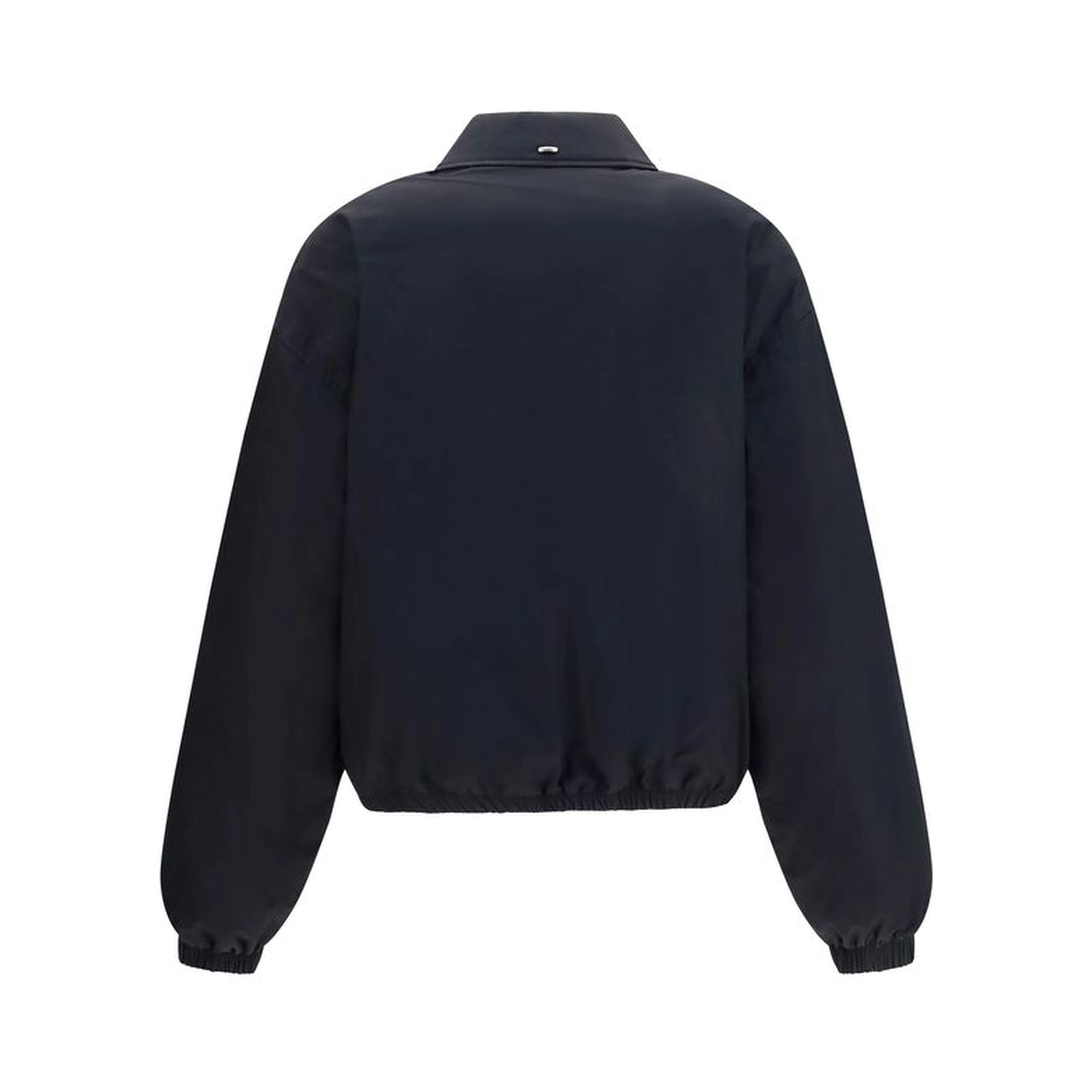 Black Cotton Full-Length Jacket