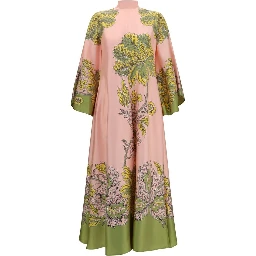 Multicolor Silk Casual Dress