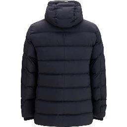 Black Polyester Full-Length Jacket