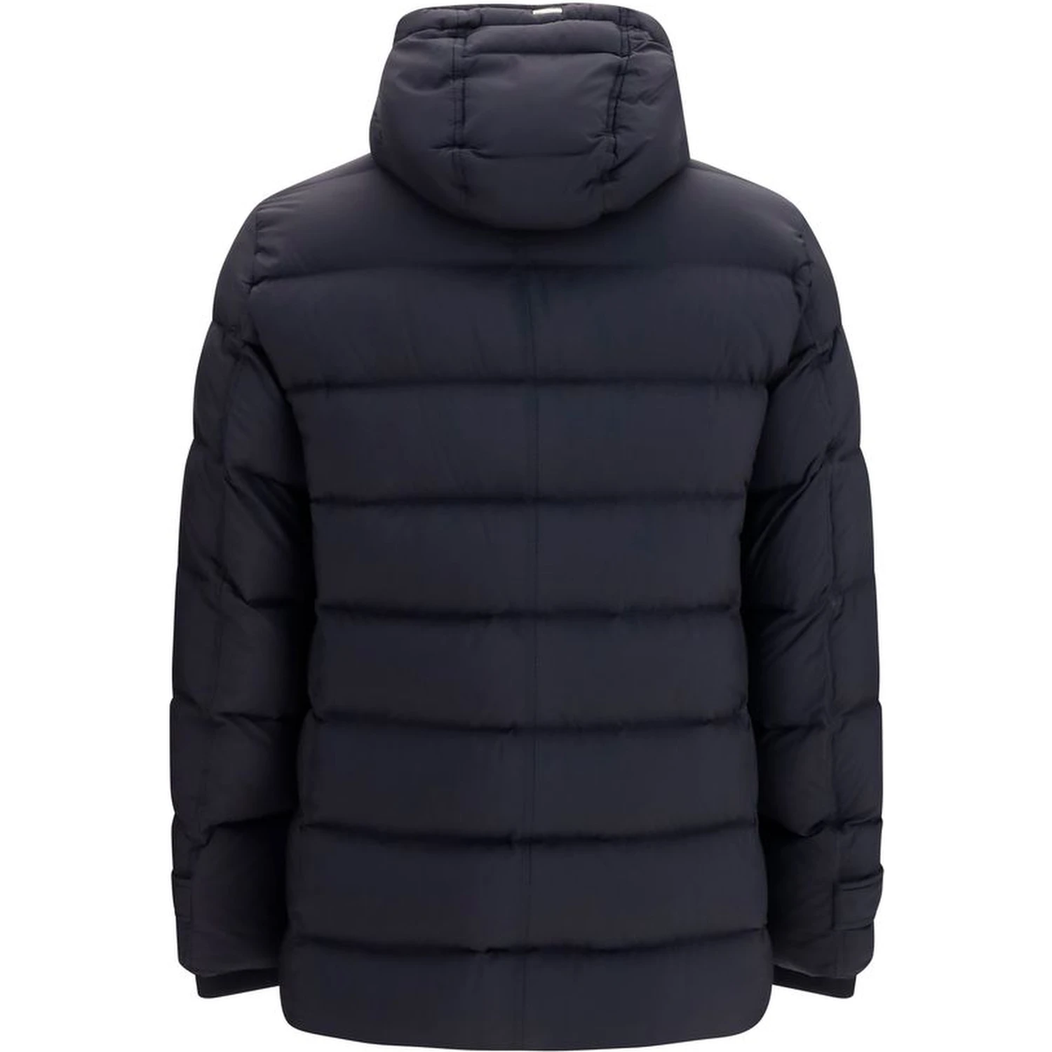 Black Polyester Full-Length Jacket
