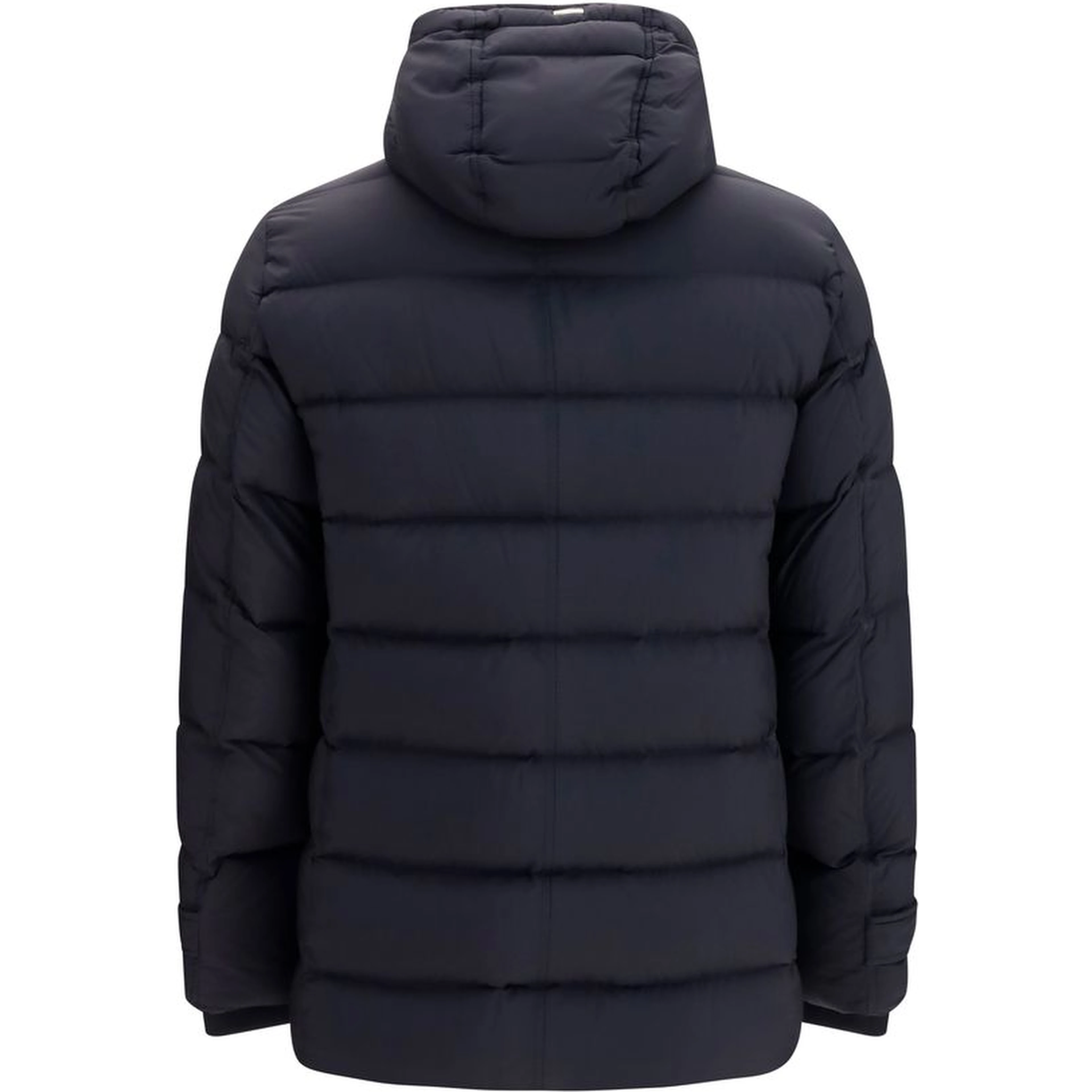 Black Polyester Full-Length Jacket