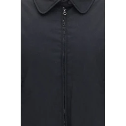 Black Cotton Full-Length Jacket
