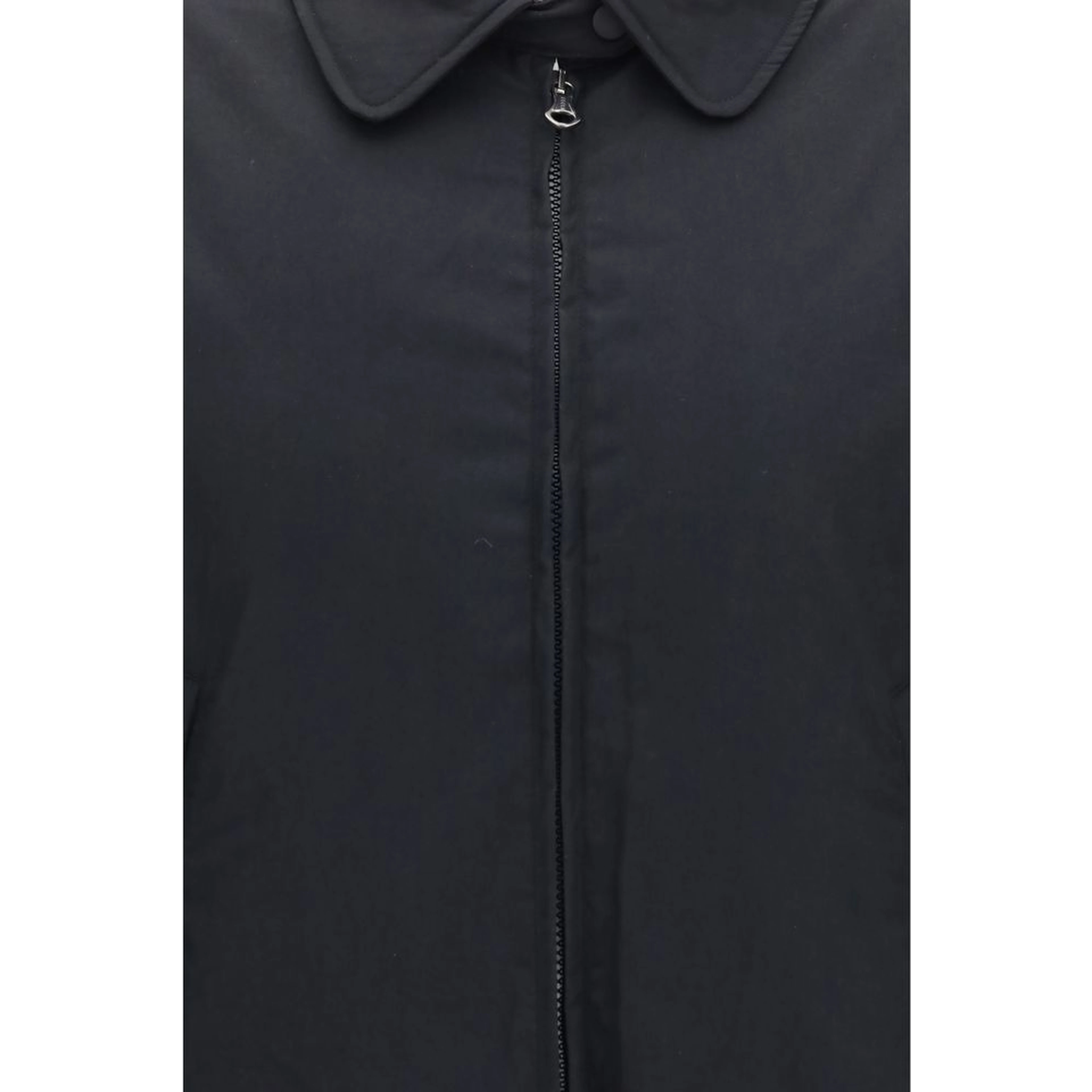 Black Cotton Full-Length Jacket