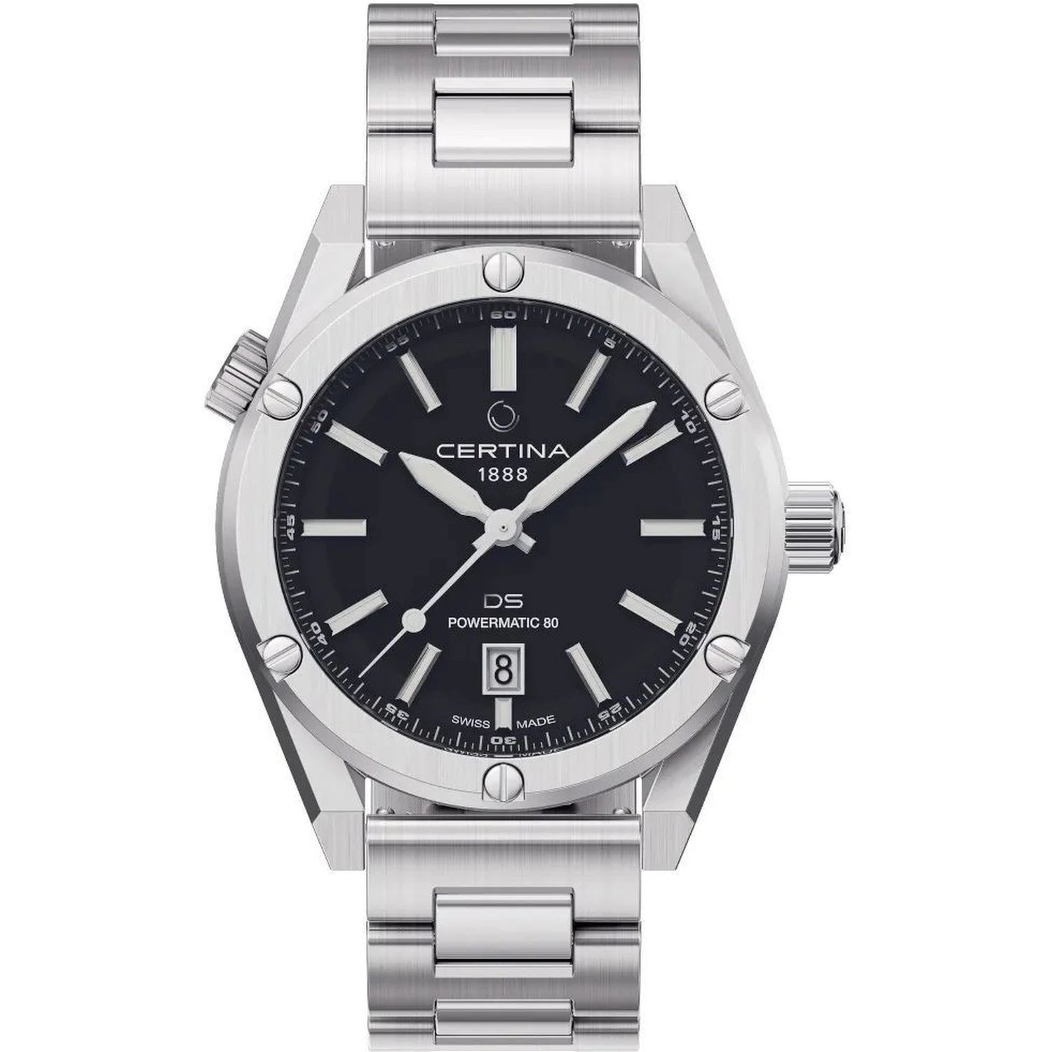 Gray Stainless Steel Dress Watch