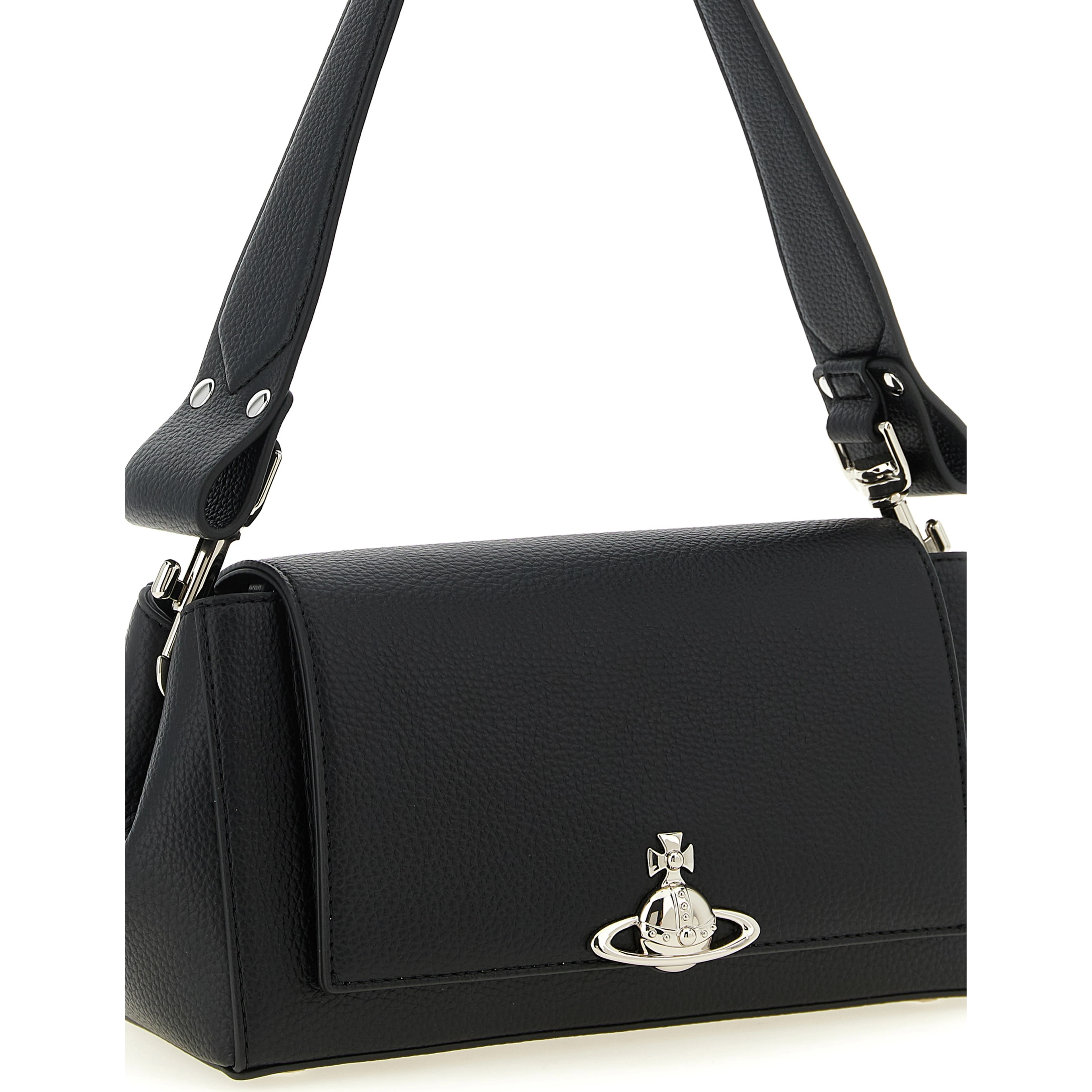 Black Polyethylene Shoulder Bag
