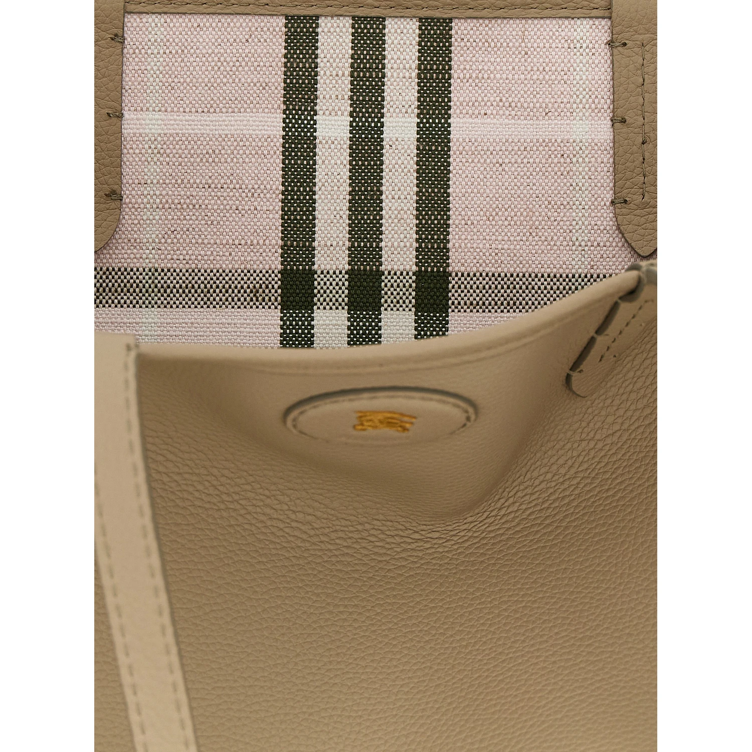 Beige Calfskin Tote Bag