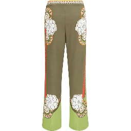 Multicolor Viscose Casual Pants