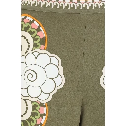Multicolor Viscose Casual Pants