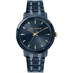 Blue Stainless Steel Dress Watch