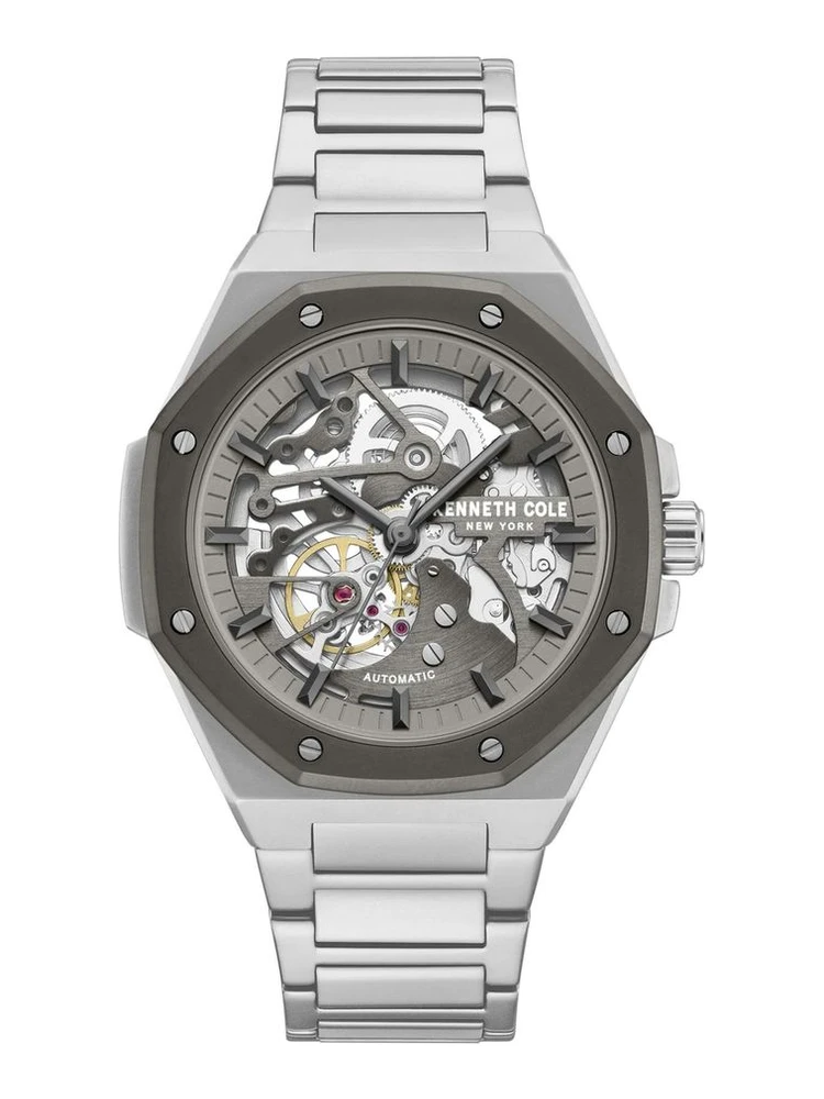 Gray Stainless Steel Dress Watch
