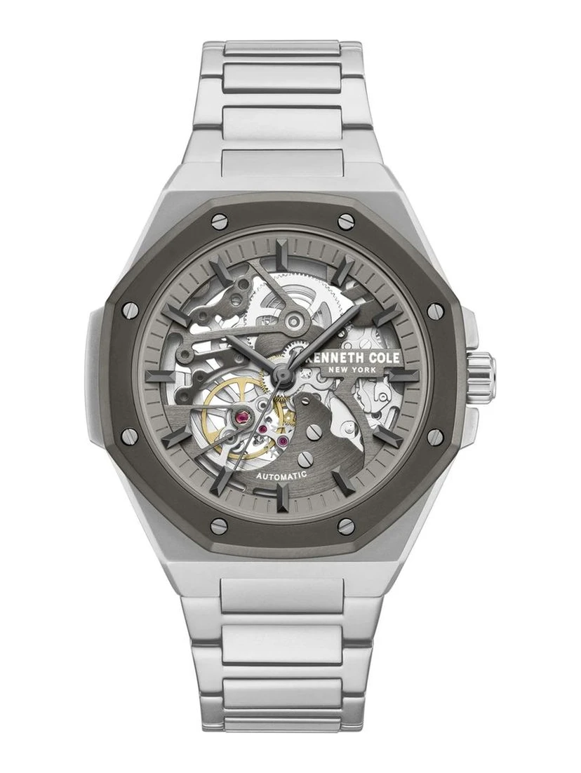 Gray Stainless Steel Dress Watch