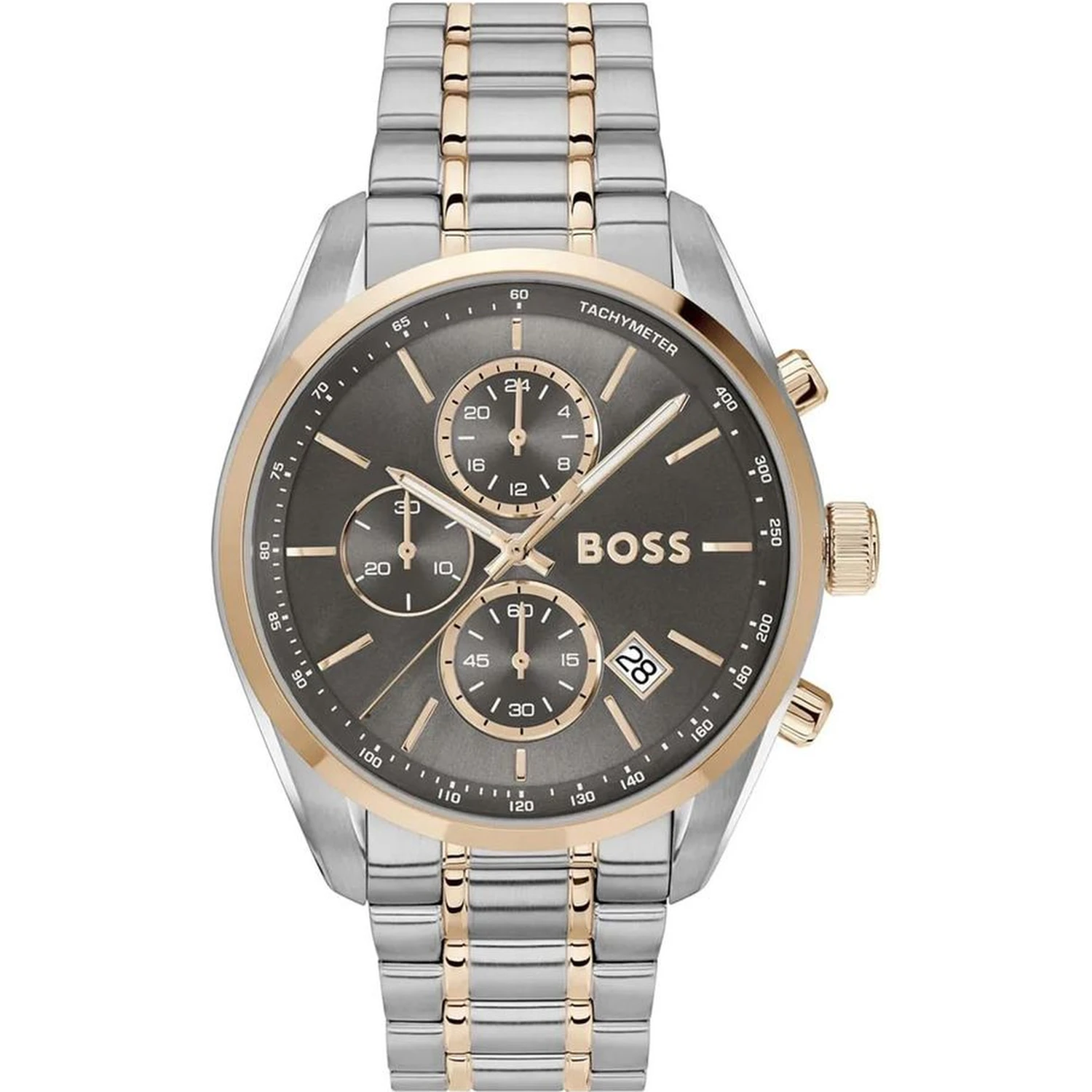 Gray Stainless Steel Dress Watch