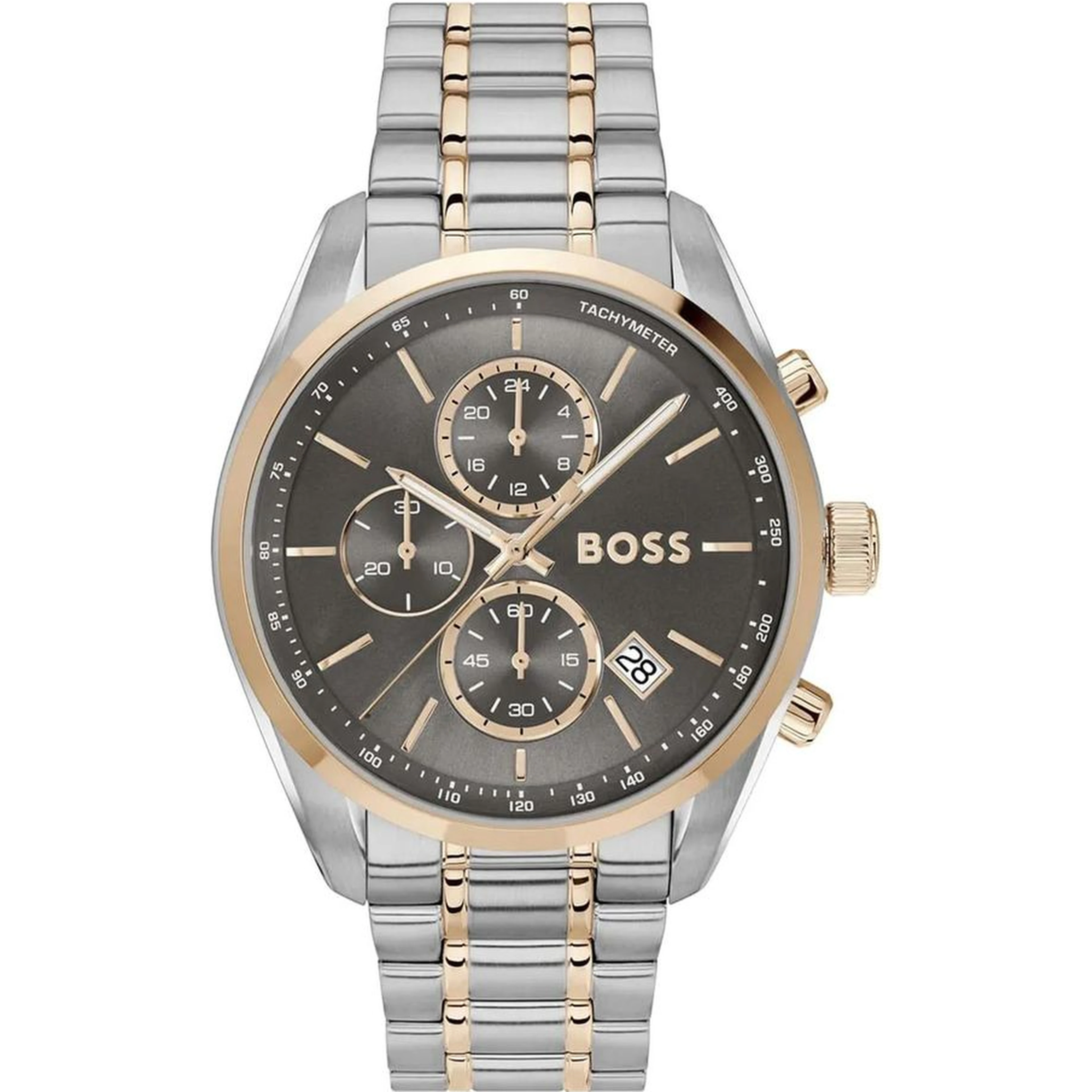 Gray Stainless Steel Dress Watch