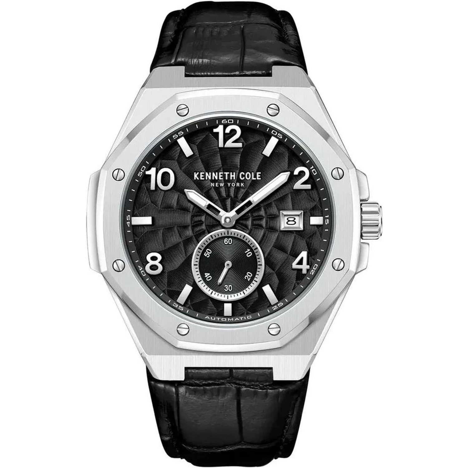 Black Leather Dress Watch