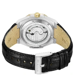Black Leather Dress Watch