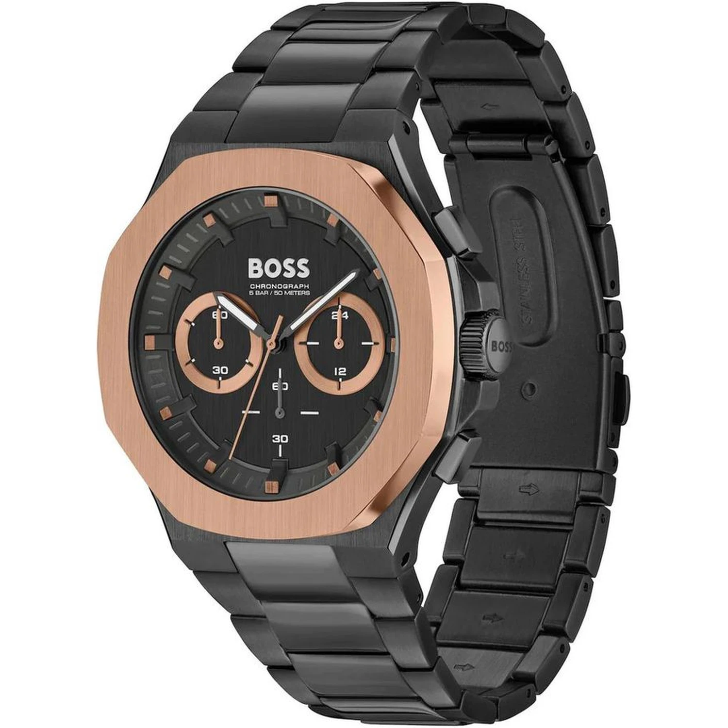 Black Stainless Steel Bracelet Watch