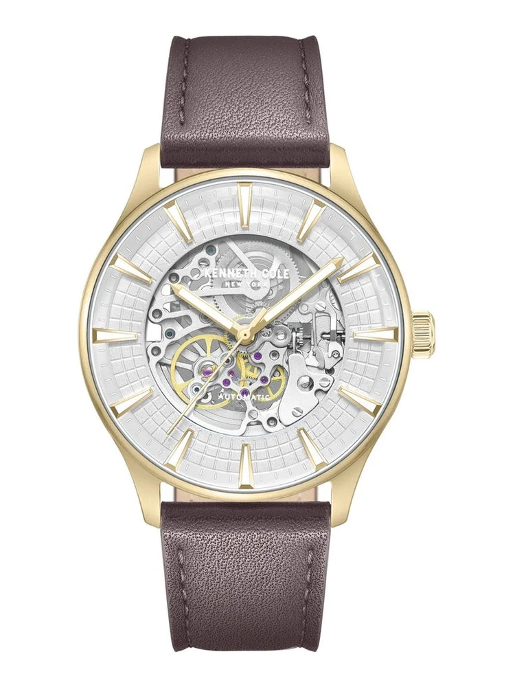 Brown Leather Dress Watch