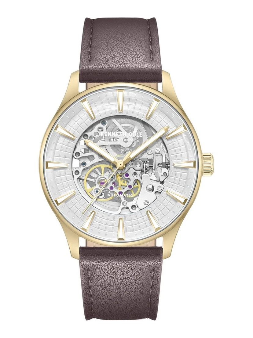 Brown Leather Dress Watch