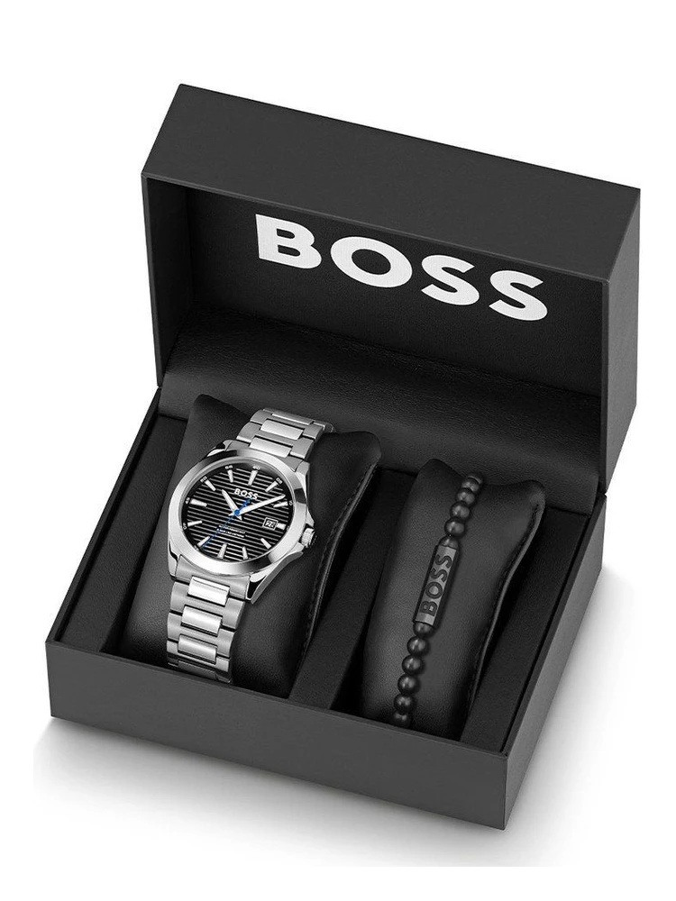 Gray Stainless Steel Dress Watch