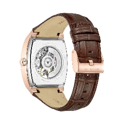 Brown Leather Dress Watch